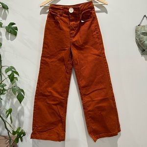 Whimsy and Row cropped wide leg pants in burnt orange